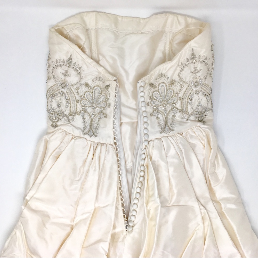 Runway Oscar De La Renta Bridal Sequin Wedding Dress Gown - Picture 6 of 8